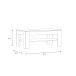 Couchtisch >ATTENTION< 1 Ablageboden, Riviera Eiche Dekor - 110x45,5x60cm (BxHxT)