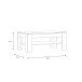 Couchtisch >ATTENTION< 1 Ablageboden, Riviera Eiche Dekor - 110x45,5x60cm (BxHxT)