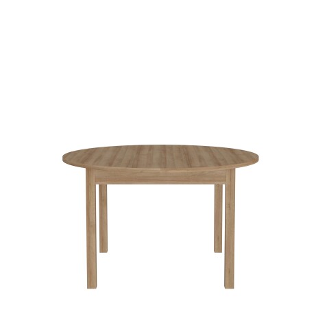 Kulissen-Esstisch >ATTENTION< rund, ausziehbar 165cm, Riviera Eiche Dekor - 78,1/165x130cm (HxD)