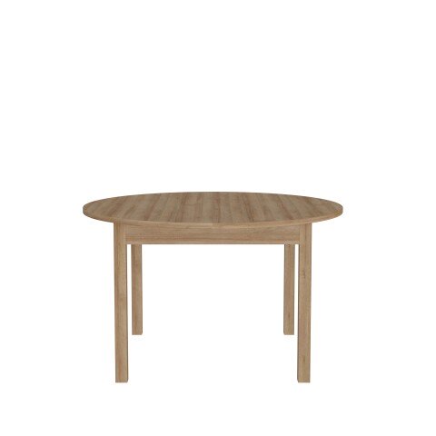 Kulissen-Esstisch >ATTENTION< rund, ausziehbar 165cm, Riviera Eiche Dekor - 78,1/165x130cm (HxD)