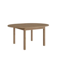 Kulissen-Esstisch >ATTENTION< rund, ausziehbar 165cm, Riviera Eiche Dekor - 78,1/165x130cm (HxD)