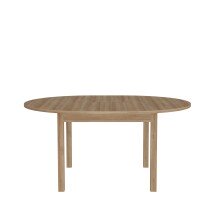 Kulissen-Esstisch >ATTENTION< rund, ausziehbar 165cm, Riviera Eiche Dekor - 78,1/165x130cm (HxD)