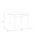 Kulissen-Esstisch >ATTENTION< rund, ausziehbar 165cm, Riviera Eiche Dekor - 78,1/165x130cm (HxD)