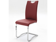 Esszimmerstuhl >Yanielle I< (4er Set) in Bordeaux aus Metall - 43x100x57 (BxHxT)