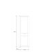 Garderobenschrank >BACCIO< 1 Tür, Stange, Weiss/ Artisan Eiche Dekor - 58,3x196,8x33,8cm (BxHxT)