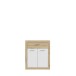Schuhkommode >BACCIO< 2 Türen, 1 Schub, Weiss/ Artisan Eiche Dekor - 83x98,2x33,8cm (BxHxT)