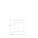 Schuhkommode >BACCIO< 2 Türen, 1 Schub, Weiss/ Artisan Eiche Dekor - 83x98,2x33,8cm (BxHxT)