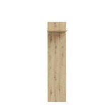 Garderobenpaneel >BACCIO< 3 Haken, 1 Boden, Stange, Artisan Eiche Dekor - 45x196,8x25,5cm BxHxT