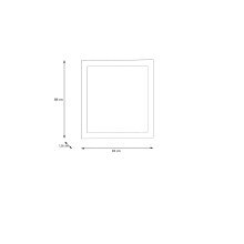 Garderobenspiegel >BACCIO< Spiegel / Artisan Eiche Dekor umrandet - 83x88x1,8cm (BxHxT)