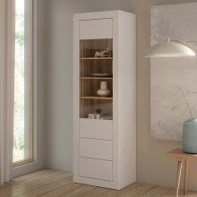 Stauraumvitrine >LEFKADAS< 2 Schübe, 3...