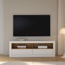 Lowboard >LEFKADAS< 2 Schübe, Weiss / Mauvella...