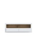 Lowboard >LEFKADAS< 2 Schübe, Weiss / Mauvella Eiche Dekor - 175,4x61,6x41,4cm (BxHxT)