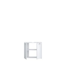 Waschbeckenunterschrank >LOKKO< 2 Türen, in Weiss - 69,9x62,5x31,3cm (BxHxT)