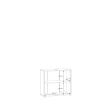 Waschbeckenunterschrank >LOKKO< 2 Türen, in Weiss - 69,9x62,5x31,3cm (BxHxT)