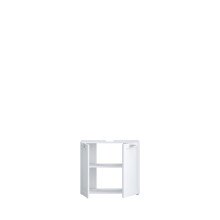 Waschbeckenunterschrank >LOKKO< 2 Türen, in Weiss - 69,9x62,5x31,3cm (BxHxT)