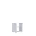 Waschbeckenunterschrank >LOKKO< 2 Türen, in Weiss - 69,9x62,5x31,3cm (BxHxT)