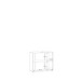 Waschbeckenunterschrank >LOKKO< 2 Türen, in Weiss - 69,9x62,5x31,3cm (BxHxT)