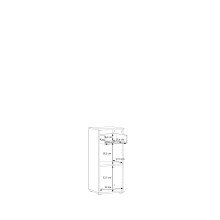 Badkommode >LOKKO< 1 Tür, 1 Schublade, in Weiss - 35,2x81,7x31,3cm (BxHxT)