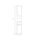 Seitenschrank >LOKKO< 2 Türen, 1 Schub, 2 Fächer, Weiss - 35,2x190,5x31,3cm (BxHxT)