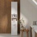 Seitenschrank >LOKKO< 2 Türen, 1 Schub, 2 Fächer, Weiss - 35,2x190,5x31,3cm (BxHxT)