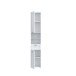 Seitenschrank >LOKKO< 2 Türen, 1 Schub, 2 Fächer, Weiss - 35,2x190,5x31,3cm (BxHxT)