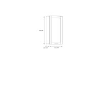 Hängeschrank >LOKKO< 1 Tür, 1 Boden, in Weiss - 35,2x70,6x22,1cm (BxHxT)