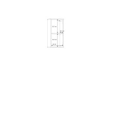 Hängeschrank >LOKKO< 1 Tür, 1 Boden, in Weiss - 35,2x70,6x22,1cm (BxHxT)