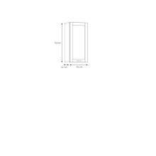 Hängeschrank >LOKKO< 1 Tür, 1 Boden, in Weiss - 35,2x70,6x22,1cm (BxHxT)