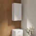 Hängeschrank >LOKKO< 1 Tür, 1 Boden, in Weiss - 35,2x70,6x22,1cm (BxHxT)