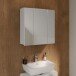 Badezimmerspiegelschrank >LOKKO< 3 Türen, grifflos, Weiss / Spiegel - 69,9x70,3x22,1cm (BxHxT)