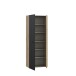 Mehrzweckschrank >NET306< 5 Böden, Artisan Eiche Dekor / Schwarz  - 68,7x181,1x36,5 (BxHxT)