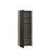 Mehrzweckschrank >NET306< 5 Böden, Artisan Eiche Dekor / Schwarz  - 68,7x181,1x36,5 (BxHxT)