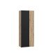 Mehrzweckschrank >NET306< 5 Böden, Artisan Eiche Dekor / Schwarz  - 68,7x181,1x36,5 (BxHxT)