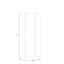 Mehrzweckschrank >NET306< Inneneinteilung, Artisan Eiche / Schwarz - 68,7x181,1x36,5cm (BxHxT)