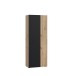 Mehrzweckschrank >NET306< Inneneinteilung, Artisan Eiche / Schwarz - 68,7x181,1x36,5cm (BxHxT)