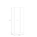 Mehrzweckschrank >NET306< Inneneinteilung, Artisan Eiche / Schwarz - 68,7x181,1x36,5cm (BxHxT)