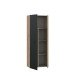 Mehrzweckschrank >NET306< Inneneinteilung, Artisan Eiche / Schwarz - 68,7x181,1x36,5cm (BxHxT)