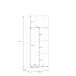 Mehrzweckschrank >NET306< Inneneinteilung, Artisan Eiche / Schwarz - 68,7x181,1x36,5cm (BxHxT)