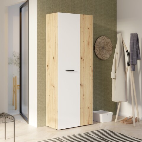 Mehrzweckschrank >NET306< Inneneinteilung, Weiss/Artisan Eiche Dekor , 209,95 €