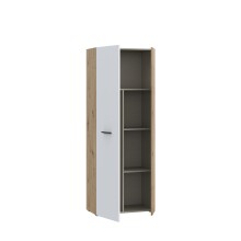 Mehrzweckschrank >NET306< Inneneinteilung, Weiss/Artisan Eiche Dekor - 68,7x181,1x36,5cm (BxHxT)