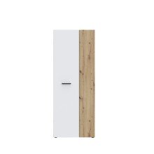 Mehrzweckschrank >NET306< Inneneinteilung, Weiss/Artisan Eiche Dekor - 68,7x181,1x36,5cm (BxHxT)
