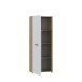 Mehrzweckschrank >NET306< Inneneinteilung, Weiss/Artisan Eiche Dekor - 68,7x181,1x36,5cm (BxHxT)