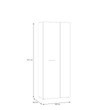 Mehrzweckschrank >NET306< Inneneinteilung, Betonoptik / Artisan Eiche - 68,7x181,1x36,5 (BxHxT)