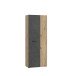 Mehrzweckschrank >NET306< Inneneinteilung, Betonoptik / Artisan Eiche - 68,7x181,1x36,5 (BxHxT)