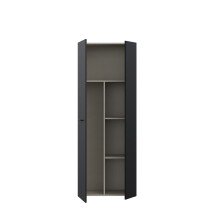 Mehrzweckschrank >NET306< Inneneinteilung, schwarz - 68,7x181,1x36,5cm (BxHxT)