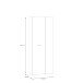 Mehrzweckschrank >NET306< Inneneinteilung, schwarz - 68,7x181,1x36,5cm (BxHxT)