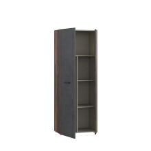 Mehrzweckschrank >NET306< Inneneinteilung, Old-Wood / Betonoptik - 68,7x181,1x36,5cm (BxHxT)