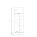 Mehrzweckschrank >NET306< Inneneinteilung, Old-Wood / Betonoptik - 68,7x181,1x36,5cm (BxHxT)