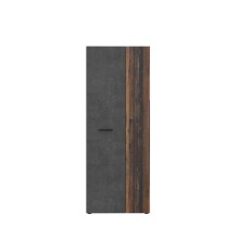 Schuhschrank >NET306< 5 Böden, Old – Wood / Betonoptik - 68,7x181,1x36,5cm (BxHxT)