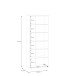 Schuhschrank >NET306< 5 Böden, Old – Wood / Betonoptik - 68,7x181,1x36,5cm (BxHxT)